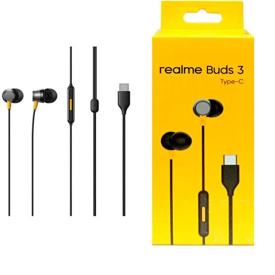 Image of Original Type-C Buds 3 Compatible with Smartphones Having USB-C Port in Realme, Oppo, Vivo, Motorola, Samsung, Oneplus, Redmi & Poco Smartphones