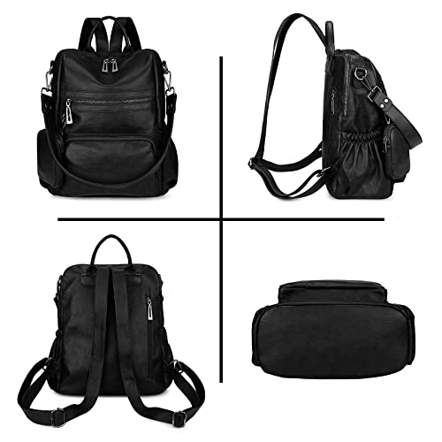 Image of Uromee Travel Backpack Purse for Women Vegan Leather Ladies Fashion Tassel Shoulder Bag Convertible with Pouch
