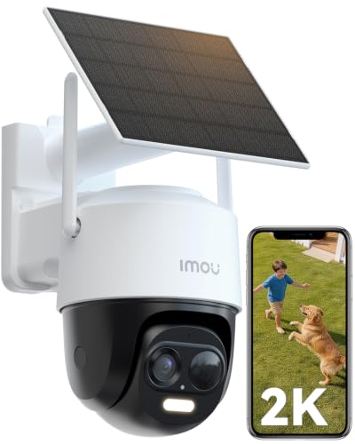 Imou 2K Telecamera da Esterno WiFi Senza Fili Solare, Telecamera Esterna