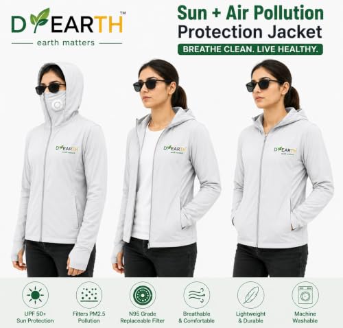 Image of D-EARTH Premium Sun + Air pollution Protection Jacket for Women