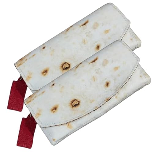 Image of Burrito Wallet for Women, Funny Burrito Purse Taco Wallet Travel Card Holder Organizer, Novelty Storage Wrap (2PCS L)