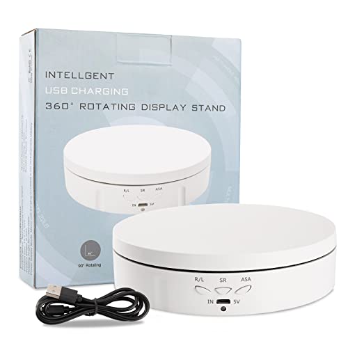 Image of 5.74 Motorized Rotating Display Stand for Jewelry 22lbs Load 360 Degree Electronic Turntable Display Stand with USB Charging Port for Photography Products,3D Model,cake