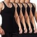 Produktbild FALARY Unterhemd Herren Tank Top 5er Pack gekämmte Feinripp Baumwolle, 5x Schwarz, L