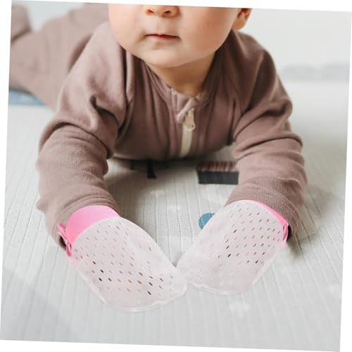 KESYOO 1 Pair Newborn Mesh Mittens for Breathable Scratch Gloves with Wrist for Boys Comfortable and Stylish Hand Protection Months4