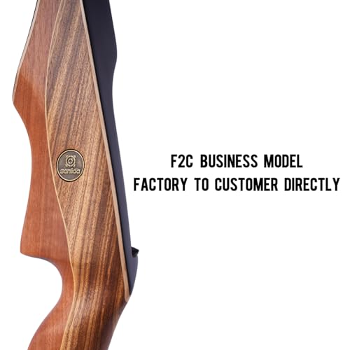 Sanlida Archery 60 Inch Royal X8 One-Piece Bow Traditional Wooden Hunting Bow Handmade Hunting Bow And Arrows Kit For Adults & Traditional Archers thumb #2