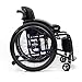 All-Terrain Ultra Lightweight Sports Wheelchair Foldable Adjustable Footrest and Seat Height, Handbrakes,Suitable for Teenagers, Adults, Seniors(Black2,Seat Width 40cm/15.74in)