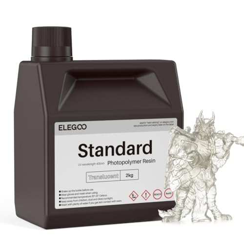 Image of ELEGOO Standard 3D Printer Resin 405nm Photopolymer Resin LCD UV-Curing Resin for Mars Saturn Jupiter MSLA DLP LCD 3D Printing Translucent 2000g
