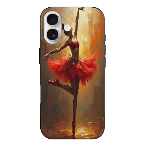Materiale e strato anti-ingiallimento: realizzato in TPU flessibile con una superficie progettata per aiutare a resistere a graffi e ingiallimento dovuti alla manipolazione quotidiana, mantenendo un look pulito come Classy Ballet Red Print No.8 custodia compatibile con iPhone 17 TPU custodia e compatibile con iPhone 17 custodia