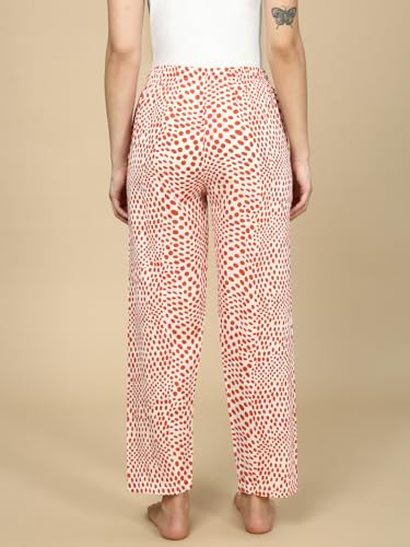 Image of PYNK by Lux Cozi Women's Cotton Printed Palazzo Pyjama Relaxed Lounge Pants | Super Soft Comfortable | Loungwear Pyjama Pant-Pack of 1