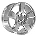 OE Wheels CV76 20 Inch Rims and Tires Fit Tahoe Style 6x139.7 20x9 Polished - Hollander 5652 - TerraMax RT 275/55-20 (Set of 4)