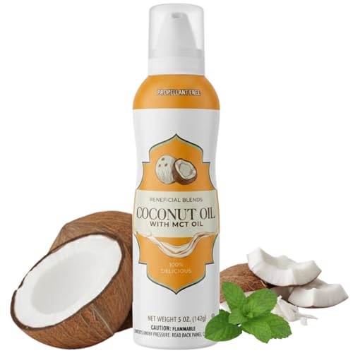 Coconut Oil Non-Stick Cooking Spray With Mct Oil, No Propellants, Baking, Sautéing, Grilling & Seasoning, Quality Crafted In Usa, Net Wt 5Oz
