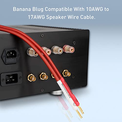 Conectores banana Monosaudio 4 piezas cobre puro chapado miniatura 3