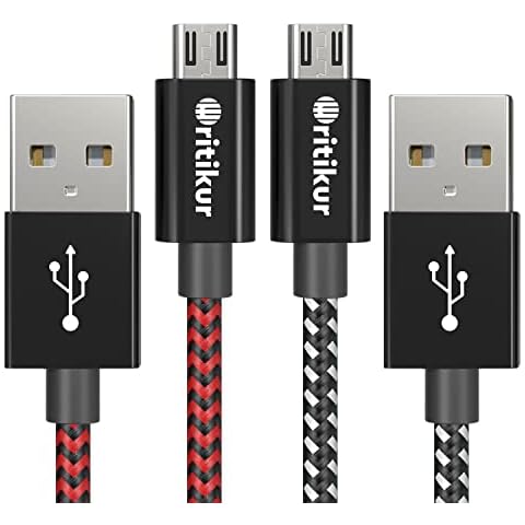 KOOWOD PS4 Controller Charger Charging Cable - 2 Pack Cover