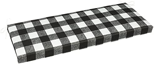 Pillow Perfect Anderson Sitzbank/Schaukel-Auflage für drinnen und draußen, matt, Schwarz, 1 Stück