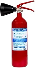 Estintore a CO2 Kg 2, Certificato, di Nuova Costruzione, Fornito di Staffa e Cartello + Tagliando di Controllo Applicato Tramite Adesivo sull’Estintore Stesso