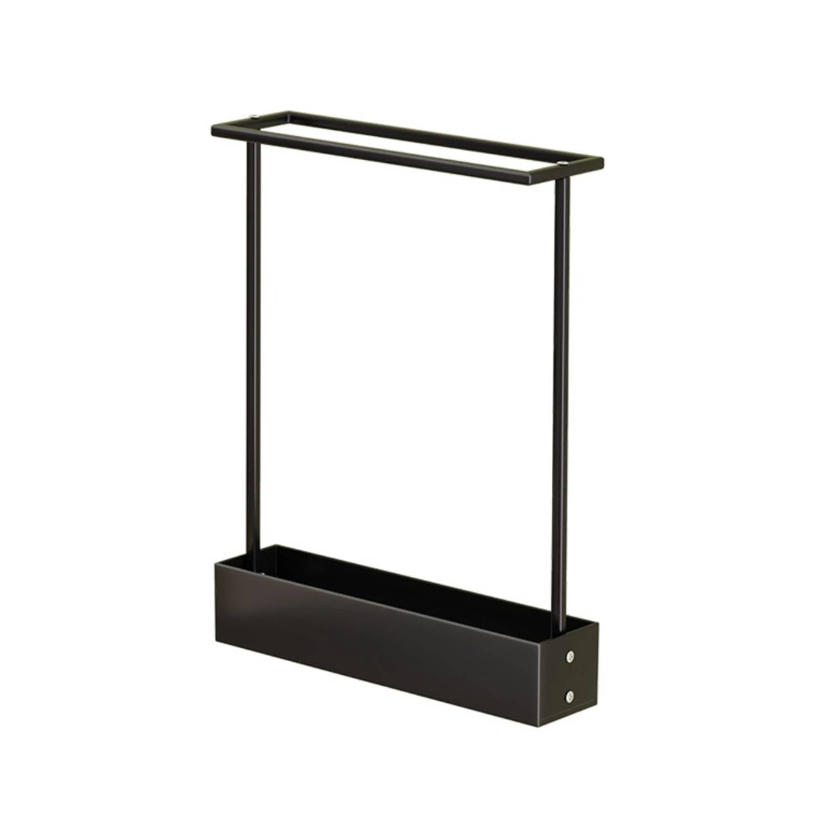 F Fityle Rack Freestanding Pool Cue Holder Floor Stand Metal Vertical Organizer Modern Style Compact Storage Suitable for Training Room Club, Black
