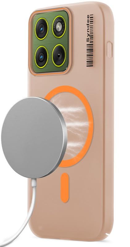 Mr. Case Back Cover for Motorola Moto Edge 70 5G Sleek Frosted Translucent Back Compatible with Wireless Charging | Anti-Scratch Shockproof Phone Case – Orange