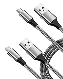 EWUONU Micro USB Cable, 2Pack 10FT Android Charger Cord Nylon Braided Sync and Fast Charging Cable for Samsung Galaxy S7 Edge S6 S5 S2 J7 J7V J5 J3 J3V,LG K40 K20,Moto E4 E5 E6,Tablet,PS4,Xbox one