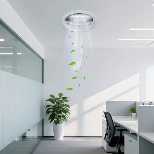 HDYZJQ respiraderos Rejilla De Ventilación para Techo/Pared, Tapa Redonda para Orificio De Acceso De Ventilación, Tapa De Plástico para System De Aire Fresco En Áticos(115mm (4 1/2in))