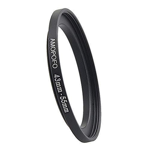 Image of 43mm Lens to 55mm Camera Filter Ring Compatible with for All Brands 43mm Lens and 55mm UV,ND,CPL Camera Filter Accessories