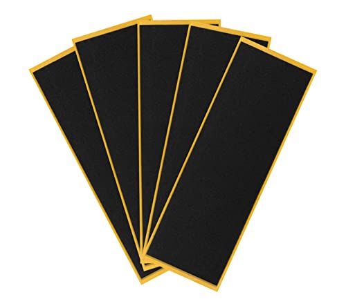 Teak Tuning 5PK Prolific Easy Peel Foam Grip Tape - Thick Edition - Adhesive Backing - Soft Professional Quality Foam - Optimal Control - 110mm x 38mm - Includes File for Clean Application