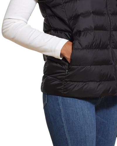 Martha Stewart Womens Puffy Down Vest, Lightweight Casual Short Sleeve Vest Jacket, Quilted Outerwear with Pockets4