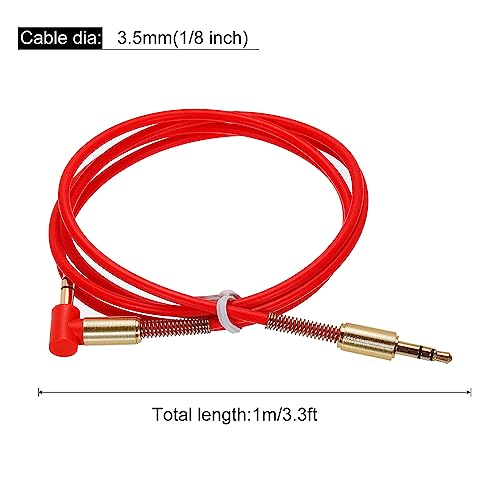 Cable auxiliar 3.5mm macho a macho 1m rojo miniatura 2