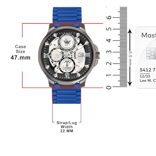Image of Chronograph Look Gun Metal Round Dial Date Working Arabic Magnet Silicone Strap Watch for Men