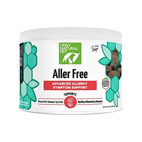 ONLY NATURAL PET AllerFree Advanced Allergy Support for Dogs w/Quercetin & Probiotics - Immune, Respiratory, Skin & Coat Health - Itchy Paws & Licking - Bacon-Flavored 60 Soft Chewable Cover
