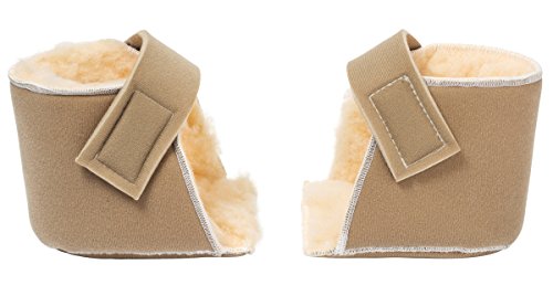 Synthetic Lambswool Fleece Padded Heel Protectors, Left and Right Fit
