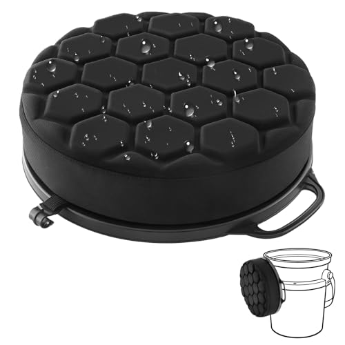 5 Gallon Bucket Seat for Yeti Loadout Bucket Only 3 Thickened Foam Cushion 360Swivel Seats with Hang-It Hook Seat lid for Dove Duck Hunting Ice Fishing Baseball Camping Gardening