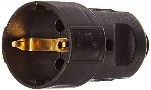 Schutzkontakt-Kupplung, schwarz