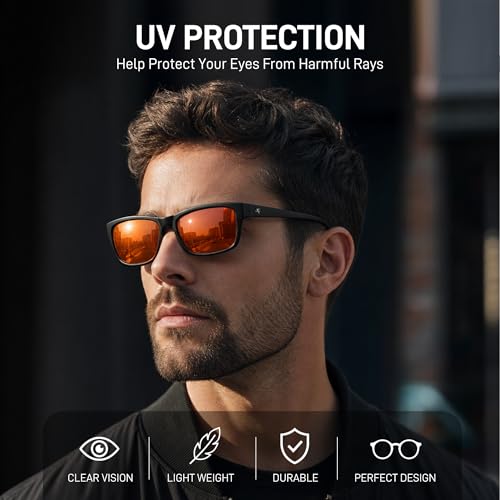 Image of FATHEADZ Oversized Polarized Sunglasses Men & Women - UV Protection RX Ready Wide Fit Eyewear for Outdoor Use - RX Ready