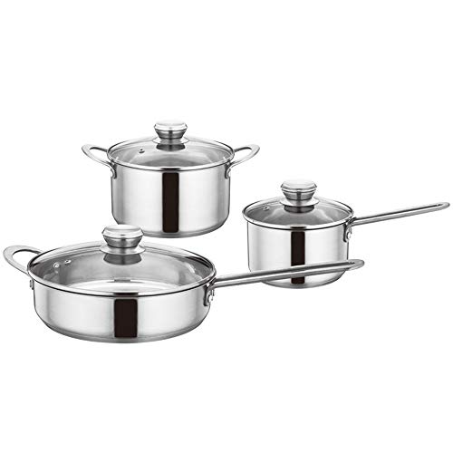 SBCGFY Juego de ollas y sartenes de Acero Inoxidable para Cocina, Uso Profesional, Ideal para el hogar y restaurantes.