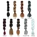 Kinky straight Vixen Crochet Bundles crochet hair16inch 300g Natural Black Yaki Premium Synthetic Fibers for black women Hair Extension (3, 1B)