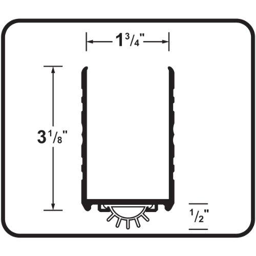 M-d Products 36in. Mill Door Bottoms 68593, Mühle/Vinyl, 36" x 3.6" x 1.8" - Image 3