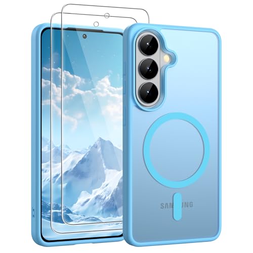 Coque Samsung S26 MagSafe bleue mate et antichoc par Gritup