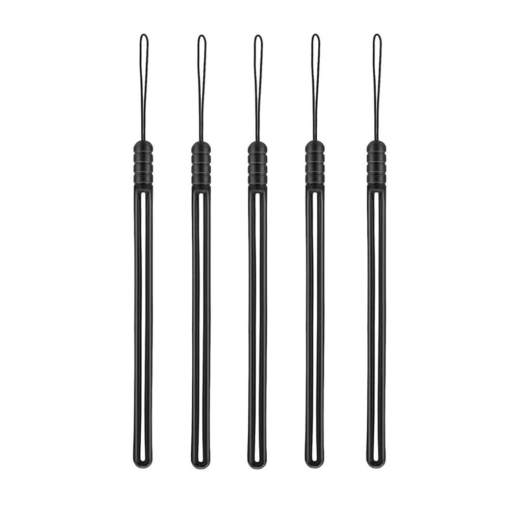 Handyseil, Telefonkette, Flüssigsilikon-Lanyard-Handgelenkbänder, Handy-Schlüsselband, Kette, Lanyard, Hängeseil for Universal(5pcs Black)
