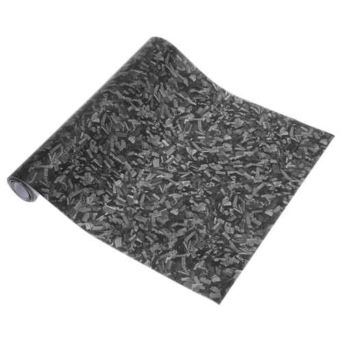 Film autocollant pour voiture haut de gamme argent vinyle PET 5.5 mil aspect fleur de carbone