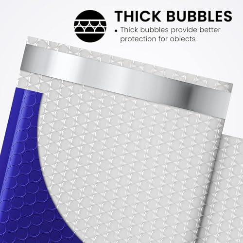 Image of Fuxury Bubble Mailer 6x10 600 Pack Royal Blue #0, Poly Padded Envelope mailers for CDs,DVDs,Cosmetics,Jewelry, Bulk Self Seal Package Envelope Bags, Waterproof Mailing Evenploves for Small Business