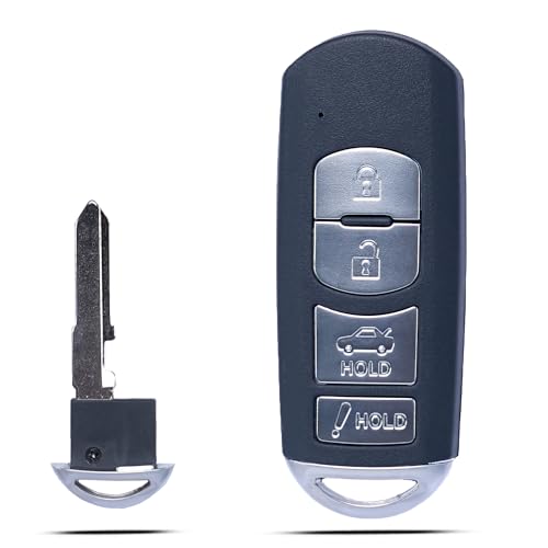 Starting Engine with Room Fuse Removed or Dead Transmitter Battery - 2013-2016 Mazda 4 MechanMagic Smart Key Fob Replacement Fits for Mazda 3 Mazda 6 2014 2015 2016 2017 2018 / MX-5 Miata 2016-2019 Keyless Entry Remote Control WAZSKE13D01 IC: SKE13D-01 662F-SKE13D01 315MHz ID49 Chip