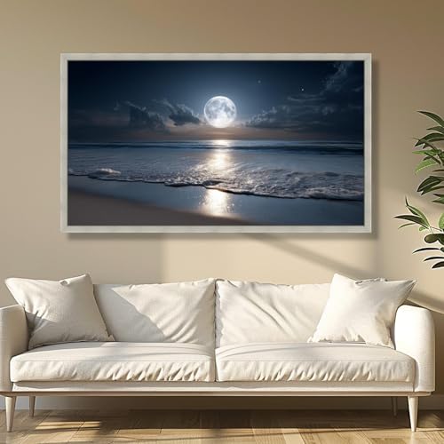 Impression sur toile paysage marin avec cadre interieur