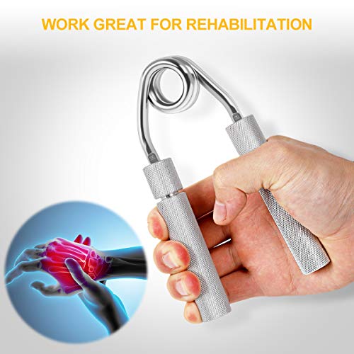 Kootek 50-150 Lbs Hand Grip Strengthener Adjustable Resistance Hand Exerciser Forearm Gripper Finger Strength Trainer Workout Kit for Athletes and Musicians (2 Pack) - Thumbnail 6
