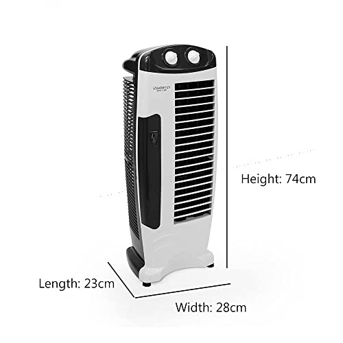 Image of Blueberry's 𝗧𝗼𝘄𝗲𝗿 𝗙𝗮𝗻 - with powerful air throw, 25-Feet Air Delivery, Low Power Consumption, 4-way Air flow and Anti-Rust Body, High Speed Tower fan for home and office, 1-Year Warranty (Eco)