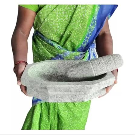 Heavy Duty Kalvam Black stone Grinding Stone and Mortar Pestle Set for Herbs 10 inch (B0DCFNKJRN) Amazon Price History, Amazon Price Tracker