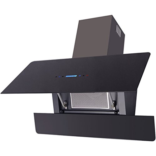 Festnight Campana Extractora con Pantalla Táctil Blanca 900 mm Negro