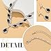 EARENT Black Crystal Jewelry Sets Diamond Masquerade Rhinestone Necklace Set for Bride and Women