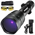 DARKBEAM UV Flashlight 365nm Black Light - Woods Lamp 20W High Power Rechargeable Ultraviolet Light with Filter - Detector for Pet Urine & Leak, Resin Curing, Blood Tracking, Searching Rocks/Scorpion