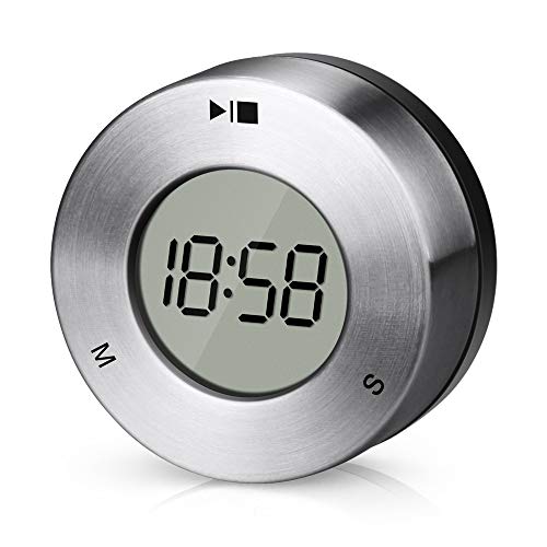 MAVORI® Temporizador de Cocina y de Huevos Digital - Función 2en1 como Despertador de Cocina y Temporizador de Cocina - magnético con Hermosa Caja de Acero Inoxidable - ¡Nuevo Modelo! Cover