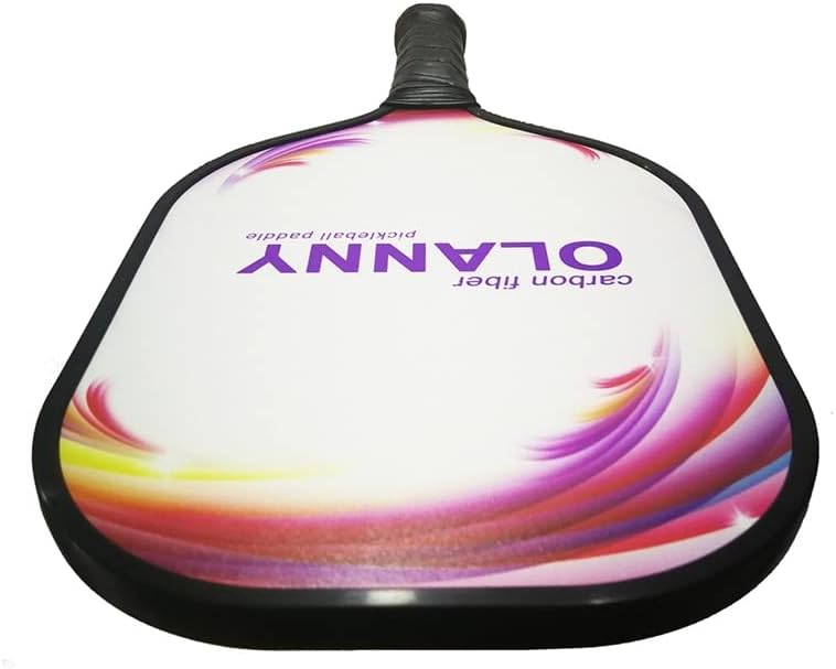 Pickleball Paddle Textured Surface for Spin Lightweight Graphite Racquet Racket Carbon Fiber Ergonomic Grip Edge - (Color: Plum)